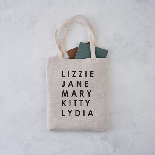 jane austen pride and prejudice bennet sisters tote bag