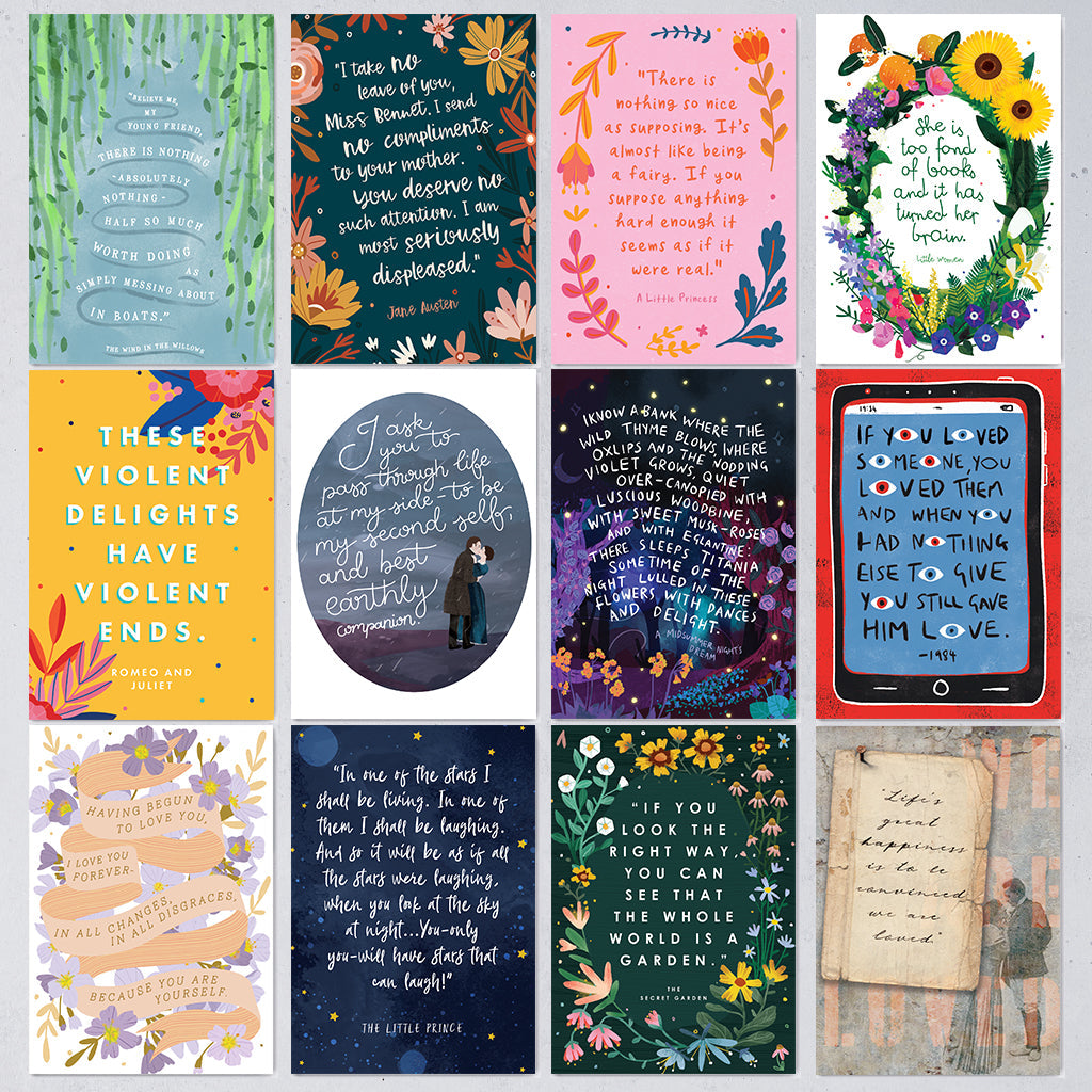 Classic Book Quote - 12 Postcards (2021 Edition)