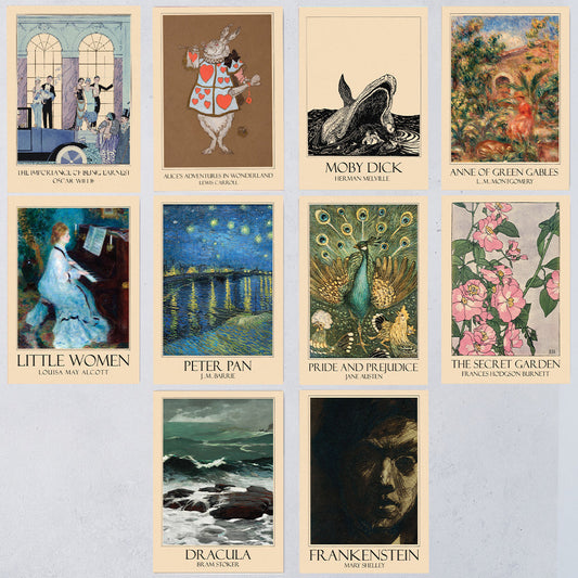 Literary Art - 10 Postcards