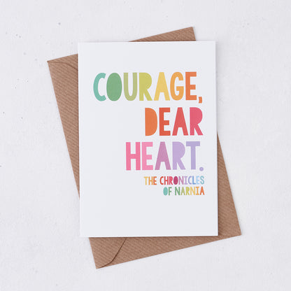 Pack of 6 - Rainbow Sympathy 'Courage, Dear Heart' Card