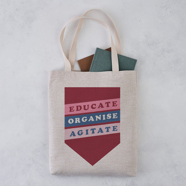 Empowering 'Educate, Organise, Agitate' Tote Bag - Pack of Four