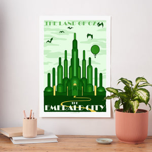 Fictional Travel Poster - The Emerald City - set of 10