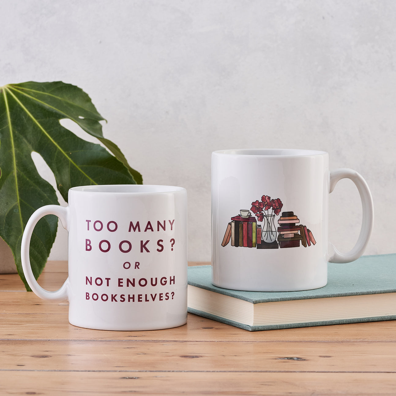 Pack of 6 - Funny 'Too Many Books' Relatable Mug