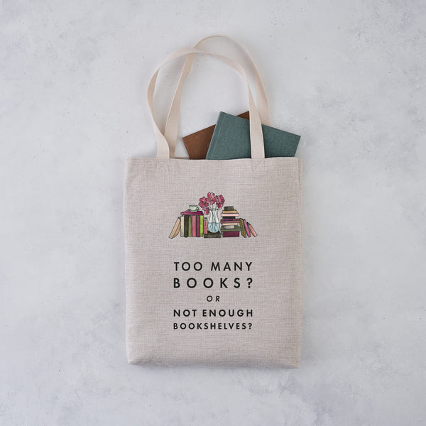 Pack of 4 - Tote Bag - Too Many Books