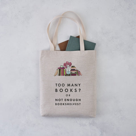Pack of 4 - Tote Bag - Too Many Books