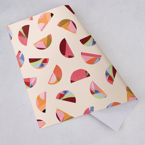 100 Gift Wrap Sheets - Retro Semi Circle