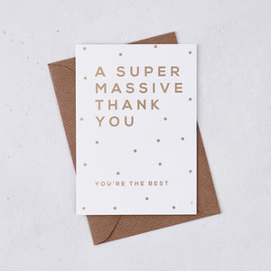 Greeting card - A Super Massive Thank You - Foil Card - 335