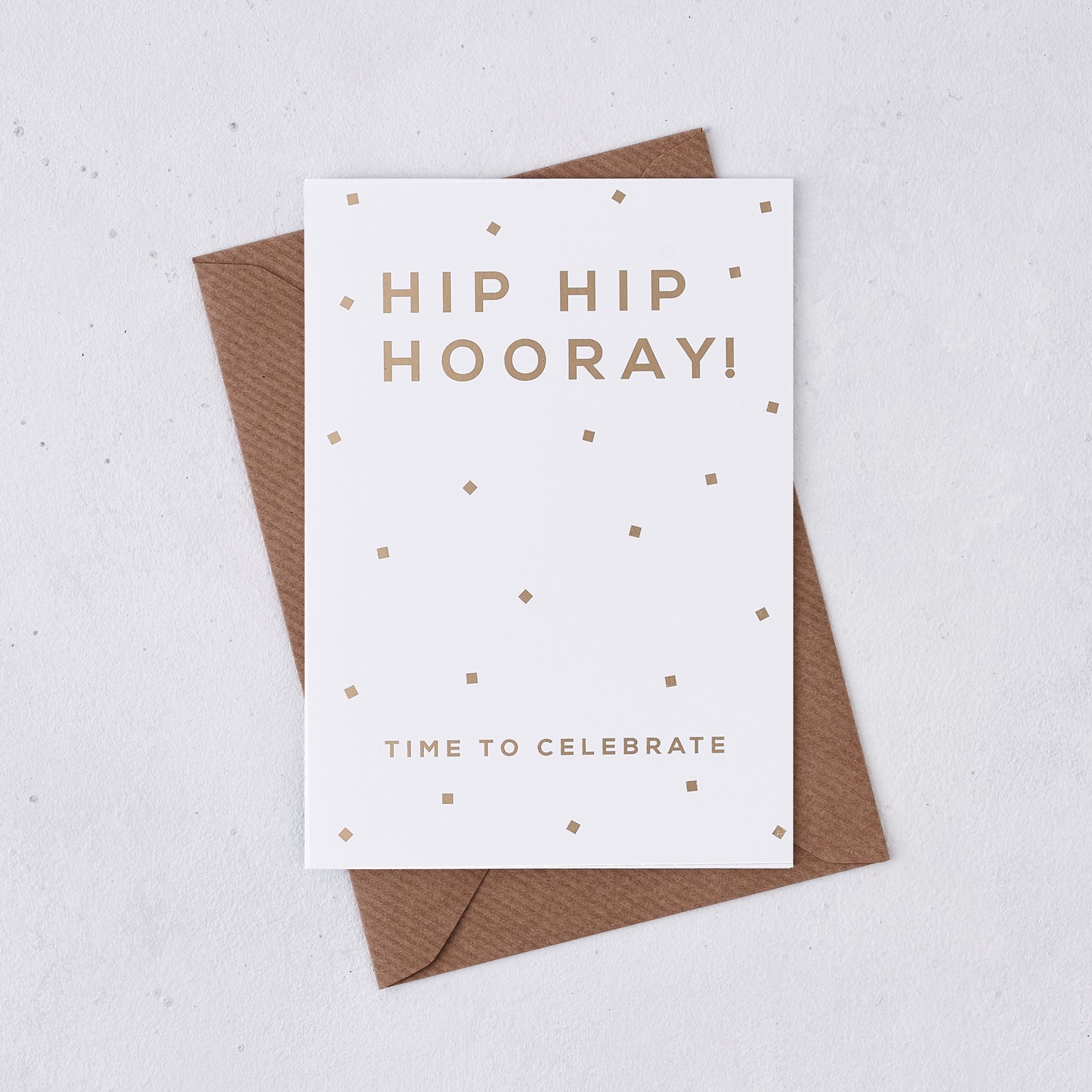 Pack of 6 - Greeting card - Hip Hip Hooray - Foil Card