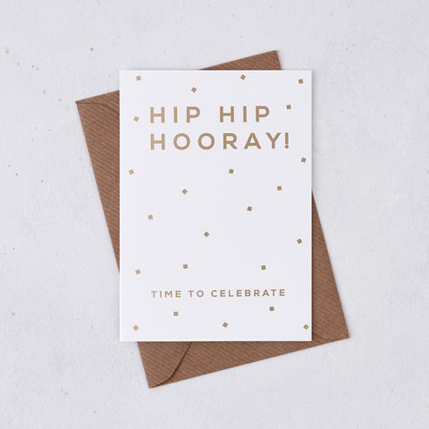 Greeting card - Hip Hip Hooray - Foil Card - 340