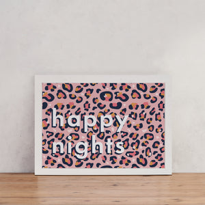 Pink Leopard Print - "Happy Nights" - Empowering Art