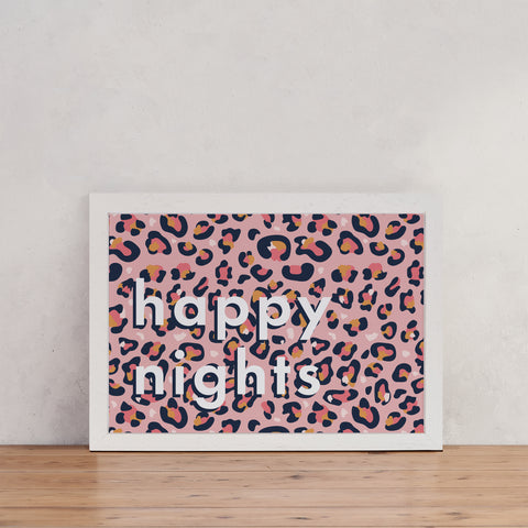 Pink Leopard Print - "Happy Nights" - Empowering Art