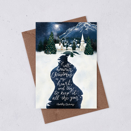 Pack of 6 - Christmas Greeting Card - "I will honour Christmas"