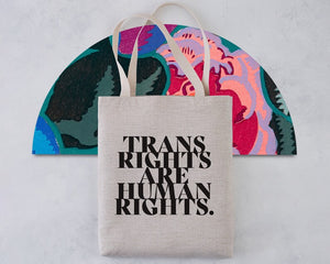 Pronoun Tote - Trans rights are human rights- Pack of 4