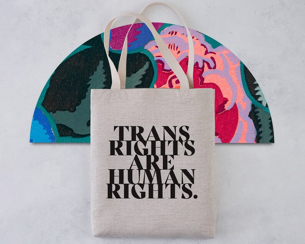Pronoun Tote - Trans rights are human rights- Pack of 4