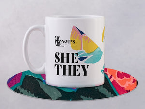 Pronoun Mug - She They - Pack of 6