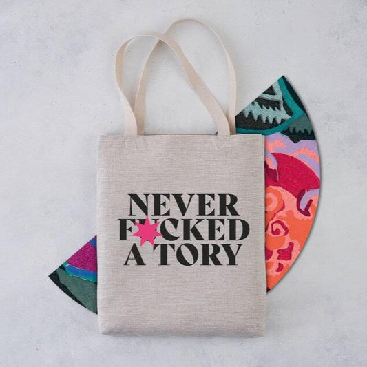 Pack of 4 - Activist Tote - Never f*cked a tory - Pack of 4