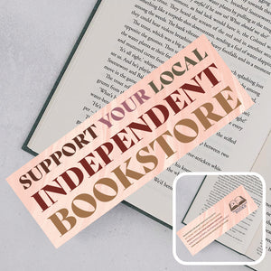 Pack of 200 Custom "SUPPORT YOUR LOCAL BOOKSTORE" Bookmarks