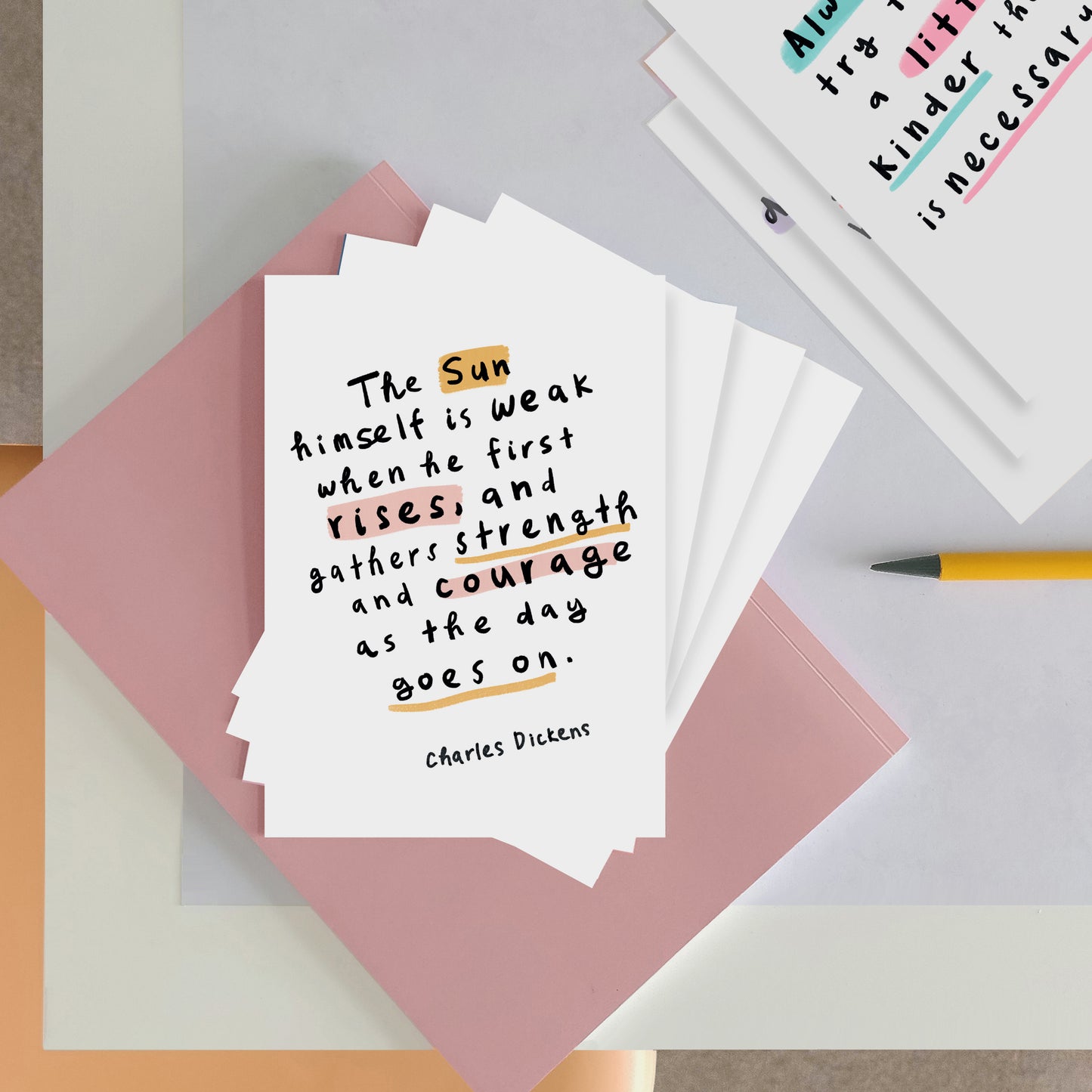 Book Lover Encouraging Quotes - 12 Postcards Set