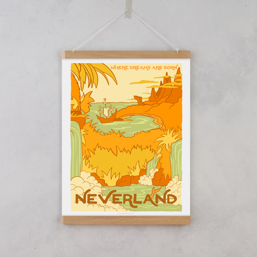 Fictional Travel Poster - Neverland - set of 10