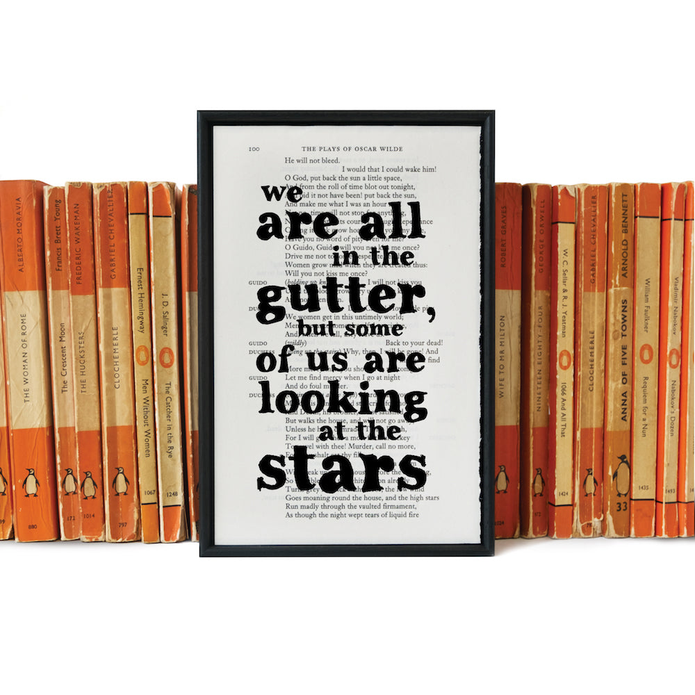 Oscar Wilde - We Are All In The Gutter - Book Page - BOOK 31