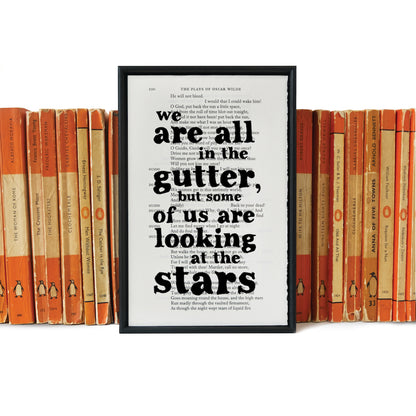 Oscar Wilde - We Are All In The Gutter - Book Page - BOOK 31