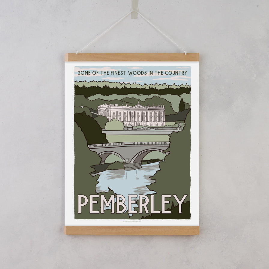 Fictional Travel Poster - Pemberley - set of 10