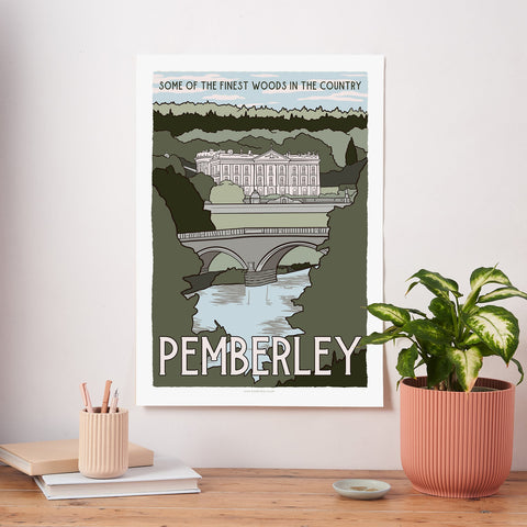 Fictional Travel Poster - Pemberley - set of 10