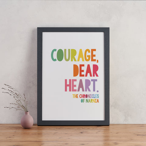 CS Lewis "Courage, Dear Heart" - Inspirational Quote - Children's Print