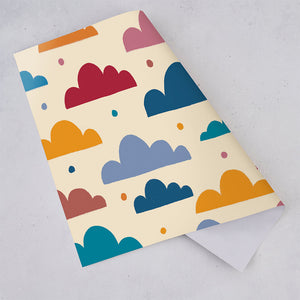 100 Gift Wrap Sheets - Clouds