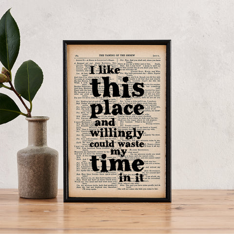 Shakespeare - I Like This Place - Book Page - BOOK 03
