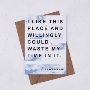 Greeting card - Literary Marble New Home - I like this place - Shakespeare - 305