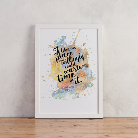 Shakespeare - I Like This Place - Watercolour Print
