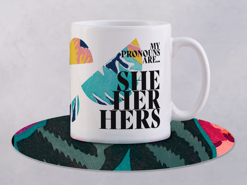Pronoun Mug - She Her Hers - Pack of 6