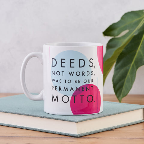Suffragette Mug ‘Deeds, Not Words’