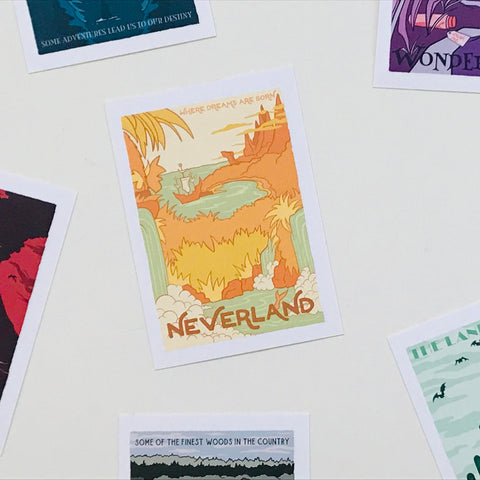 Vinyl Laptop Sticker - Fictional Travel - Neverland - Pack of 10