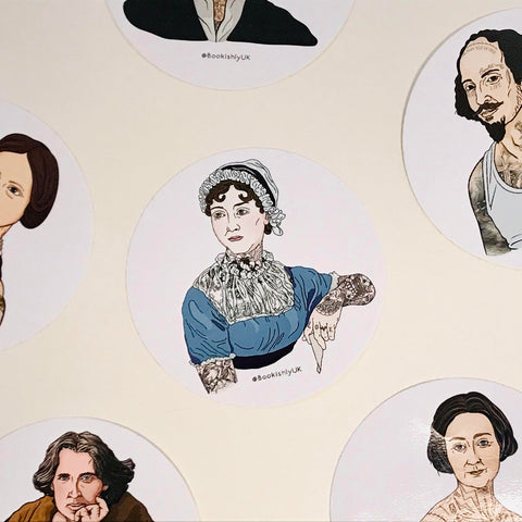 Vinyl Laptop Sticker - Jane Austen- Pack of 10
