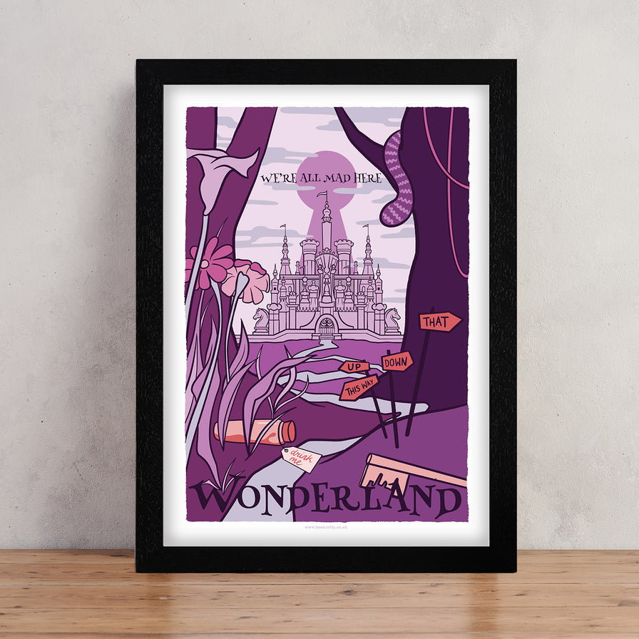 Fictional Travel Poster - Wonderland - set of 10