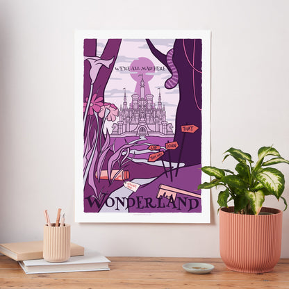 Fictional Travel Poster - Wonderland - set of 10