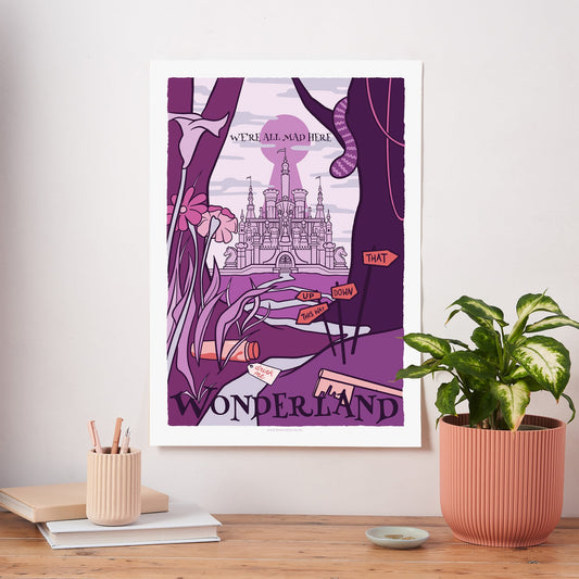 Fictional Travel Poster - Wonderland - set of 10