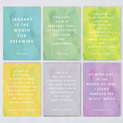 Year of Quotes - 12 Postcard Set